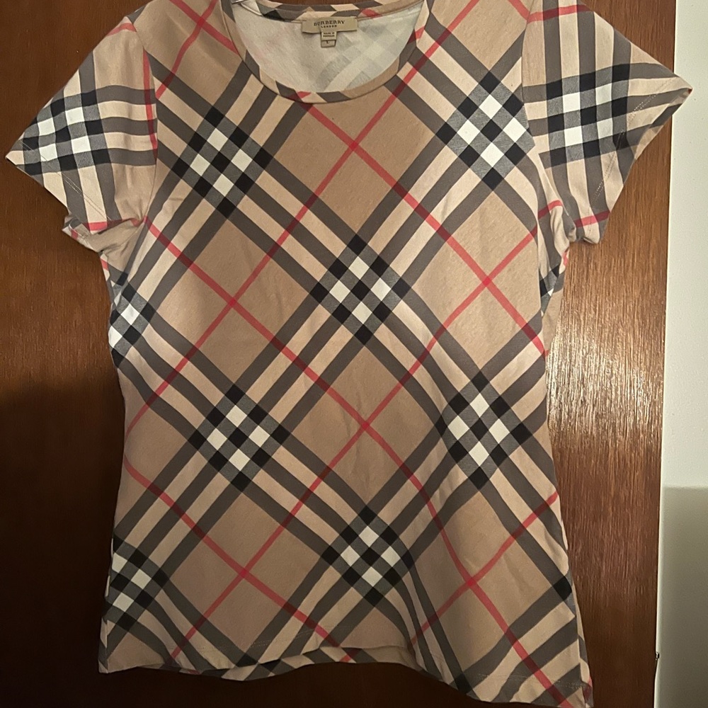 Burberry Classic Short Sleeve Check T-Shirt - size Large